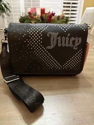 Juicy Couture Precioso Monedero Bandolera/Solapa de Día - Negro - *NUEVO CON ETIQUETAS* Foto 1 de 4