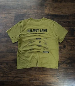 Helmut Lang T Shirt Herren XL Grün Grafik Modern Portugal NEUWERTIG - Bild 1 von 7