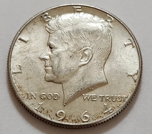 Medio dólar de plata 50c (J50) AU CH 1964 D JFK John F Kennedy 90 % - Imagen 1 de 4