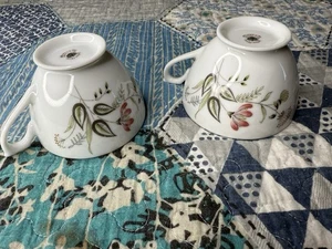 Vintage Lefton China Wildflower Platin 2er Set Teetassen - Bild 1 von 7