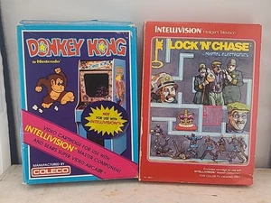 Intellivision Lock 'N' Chase & Donkey Kong Spielkassette, Box & Handbuch  - Bild 1 von 11