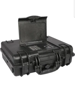 Waffentresor für Kurzwaffe Schnellzugriff biometrischer Fingerabdruck Waffenkoffer mit Schlüssel & Schlüssel - Bild 1 von 7