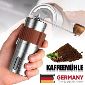 Manuelle Kaffe Mahlmühle Kaffeemühle Edelstahl Handkaffeemühle Coffee-Grinder DE - Bild 1 von 16