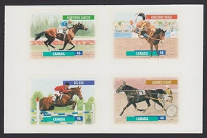 CANADIAN HORSES = Block of 4 cut from Booklet (Full set) Canada 1999 1798a MNH - Bild 1 von 1