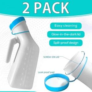 2X Mens Portable Urine Bottles Travel Toilet Pee for Car Camping Outdoor Use - Picture 1 of 8