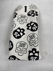 Cubierta para la cabeza PXG Skull Driver (blanca) 26 calaveras blancas y negras sin precio base - Imagen 1 de 6