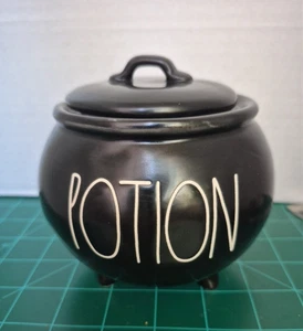 Halloween Spooky Black Mini Potion Cauldron Canister Rae Dunn By Magenta #187 - Picture 1 of 9