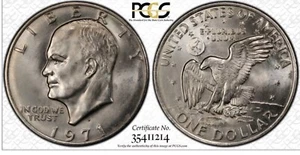 1971 D Ike $1 Toned Eisenhower Dollar PCGS MS66+ TrueView Beautful - Picture 1 of 1