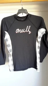 O'Neill Women's Size XL Rash/Sun Guard Long Sleeve Swim Shirt Black/Gray Pre-own - Picture 1 of 6