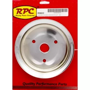 Racing Power R9603 Chrome Double Groove Crankshaft Pulley SWP Lower For SBC NEW - Picture 1 of 1
