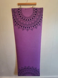 Purple Lotus Yoga Mat Gently Used 5 Feet 8 Inches Long By 2 Feet Wide - Picture 1 of 3