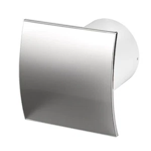 Aspiratore di Bagno 100mm Con Acciaio Inox Pannello Frontale - Picture 1 of 5