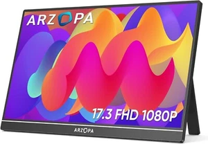 17.3 Zoll Großer Portabler Monitor, 1920×1080 FHD HDR IPS Monitor mit Standfuß - Photo 1/4