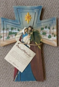 ⭐Rompecabezas/placa de madera de pie con obras de inspiración para belén cruz (F4 - Imagen 1 de 6