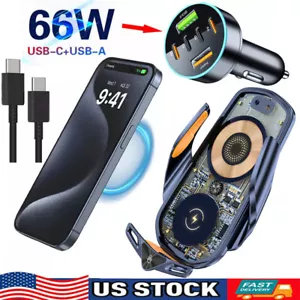 66W Fast Wireless Charging Car Charger For Samsung Galaxy S25 Ultra S25 Plus S25 - Zdjęcie 1 z 15