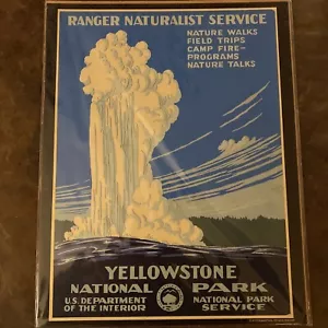 Vintage Asgard press Yellowstone National Park Farmable Poster 11x14" - Picture 1 of 4