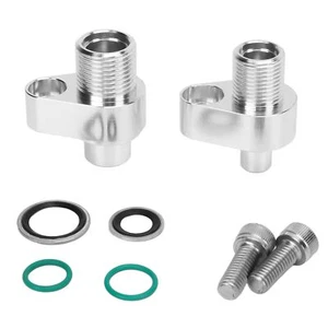 Aluminum LS Swap New A/C Compressor Adapter Fittings for Denso 10S17F & 10S20F - Bild 1 von 13