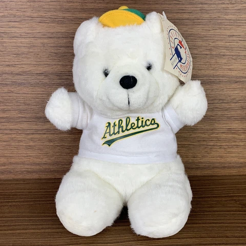 Vintage Twins Enterprise MLB Oakland A’s White Bear Plush Toy Cover