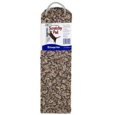 Omega Paw Door Hanging Scratch Pad Assorted 16" Long Catnip Treated Carpet - Image 1 of 4