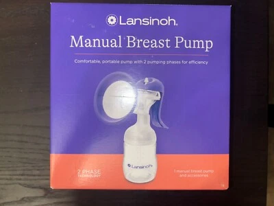 Lansinoh Manual Breast Pump for Breastfeeding Purple - New (Unopened) Foto 1 de 4