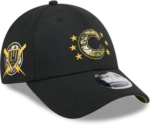 Chicago Cubs New Era 9Forty MLB 2024 Fuerzas Armadas Día Negro Gorra Béisbol - Imagen 1 de 7
