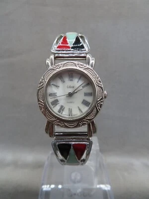 Ladies Collezio Quartz Watch Multicolor Enamel Inlay New Battery - Image 1 of 4