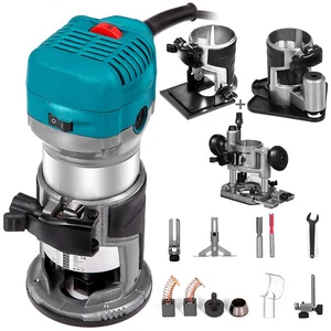 VEVOR Compact Router 710W Variable Speed 30,000 RPM with Plunge/Tilt/Offset Base - Picture 1 of 56