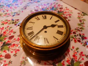 Rare Antique English Brass Ship Clock By W.Elliott Ltd 1930s to the 1950s - Picture 1 of 17