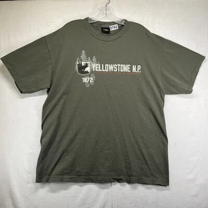 Camicia da trekking Yellowstone Made In USA verde esercito da uomo taglia large natura all'aperto - Foto 1 di 13