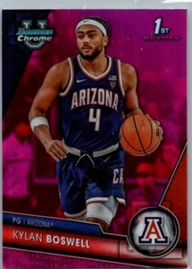 2023-24 Bowman University Chrom #3 Kylan Boswell rosa Refraktor - Bild 1 von 2
