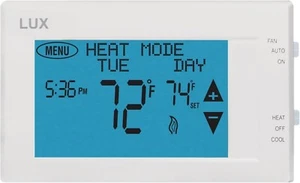 LUX TX9600TS PROGRAMMABLE HEAT/COOL TOUCHSCREEN THERMOSTAT - Picture 1 of 7
