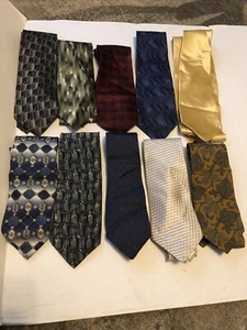 Menge 10 Seidenkrawatten Zylos Gold Bill Blass Wimbledon Gieves & Hawkes - Bild 1 von 10