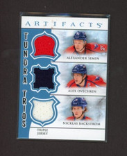 2012-13 Artifacts Tundra Trios Jerseys Blue A. Semin/A. Ovechkin/N. Backstrom