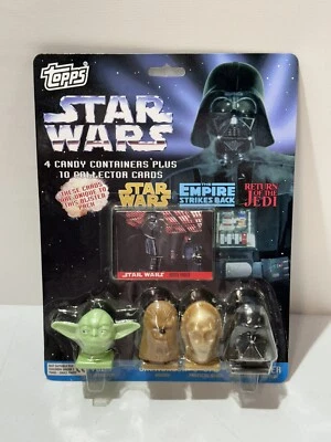 STAR WARS EMPIRE JEDI TOPPS CANDY HEADS SET 1995 10 TRADING CARDS VADER YODA NEW - Image 1 of 3