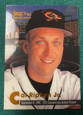 1995 Select Certified Baltimore Orioles Baseball Card #2131 Cal Ripken TRIB