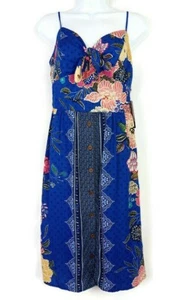 Women's Junior Jodi Kristopher Blue Floral Summer Sundress Size Medium New - Picture 1 of 10