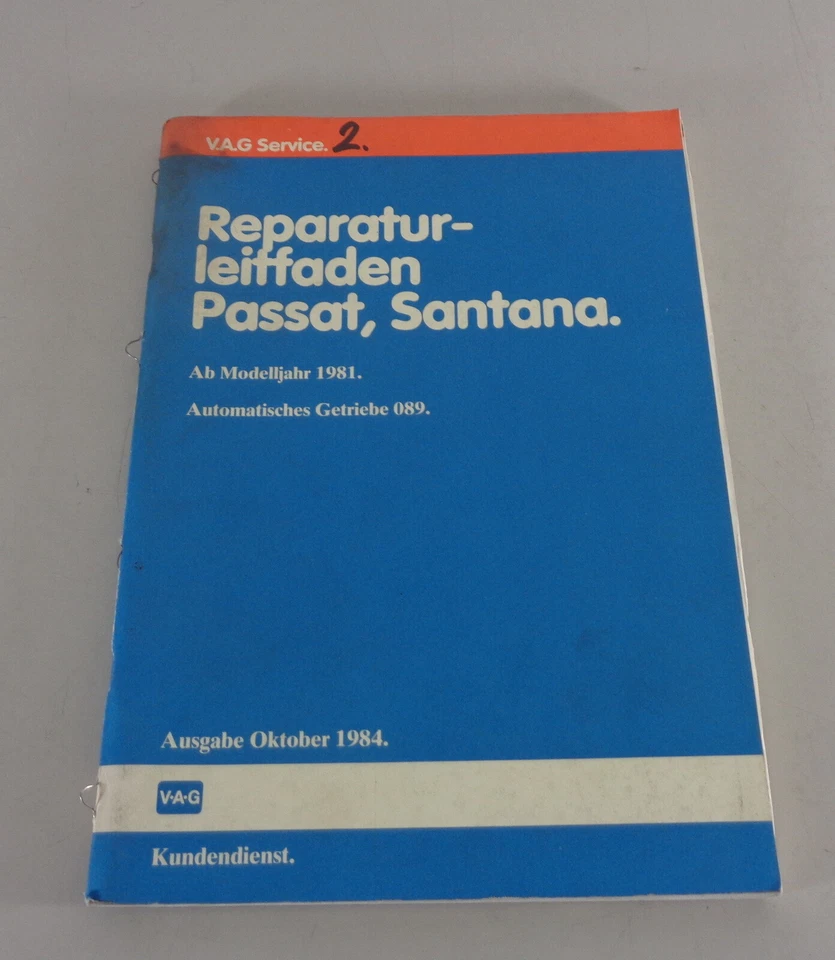 Manuale Di Officina VW Passat B2 / 32B / Santana Cambio Automatico 089 10/84 - Immagine 1 di 1
