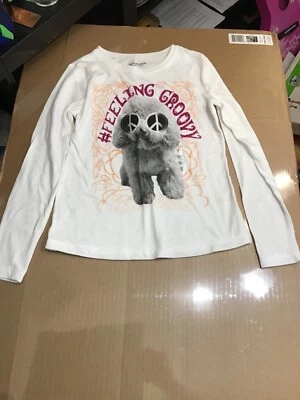 Arizona Jeans Co #FEELING GROOVY Camiseta Manga Larga Niñas S 7/8 NUEVO Foto 1 de 4