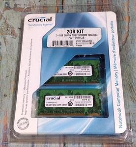 Crucial The Memory Experts 2GB Kit 2 -1GB - BRAND NEW - Picture 1 of 7
