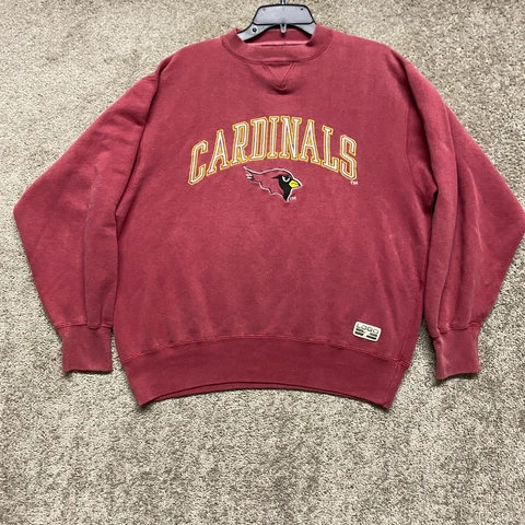 Vintage Arizona Cardinals Sweater Adult Medium Red Crewneck Sweatshirt Logo 7 Cover