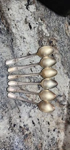 Set of 6 spoons 1940’s Wm. Rogers Overlaid IS Desire Silverware - Picture 1 of 4