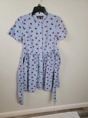 Brooks Brothers Girl's Striped Floral 100% Cotton Dress Size 0P - Image 1 of 4