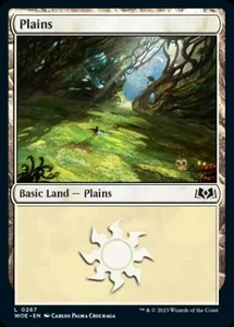 Plains (0267) - Foil - Wilds of Eldraine #0267 MTG Magic The Gathering - Picture 1 of 1