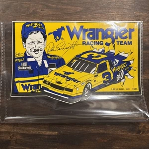 NASCAR Dale Earnhardt #3 Wrangler Racing Team Sticker VTG Decal 1986 Authentic - Picture 1 of 6