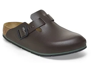 Zapatos Zuecos Birkenstock Boston Pro •42/W11/M9• Cuero Natural Marrón Java Suave - Imagen 1 de 11