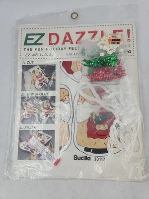 Kit Medias Navidad Bucilla EZ Dazzle 33117 Sellado 1991 Foto 1 de 3