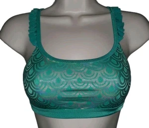 Cat & Jack Wire Free Pullover Bralette Girls Size M(7-8) Teal Green - Picture 1 of 7