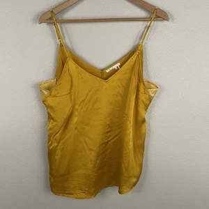 Floreat Anthropologie Womens L Goldenrod Yellow 100% Silk Cami Tank - Picture 1 of 4