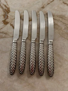 5 cuchillos de cena Ralph Lauren trenza ecuestre Corea/Japón 1991 cubiertos - Imagen 1 de 11