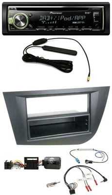 Pioneer MP3 USB CD DAB Lenkrad Autoradio für Seat Leon 2005-2010 schwarz - Bild 1 von 4